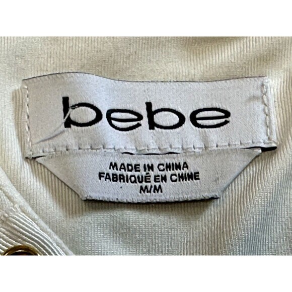 Bebe color block bandage dress in shades of beige and cream, size M - Picture 10 of 13